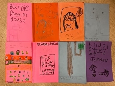 A group of colorful papers with writing on them

Description automatically generated, Picture