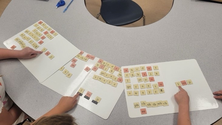 A child studying letters on a white board

Description automatically generated with medium confidence, Picture