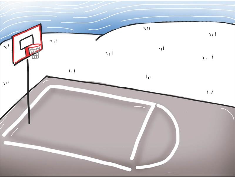 Cartoon a cartoon of a basketball court
AI-generated content may be incorrect.
