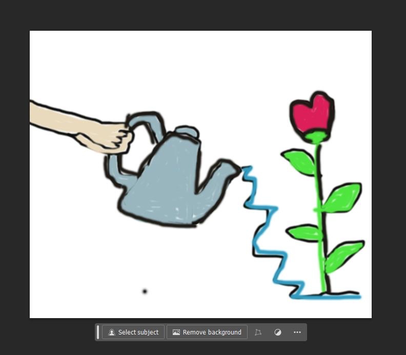 A drawing of a flower and a hand watering a plant
AI-generated content may be incorrect.