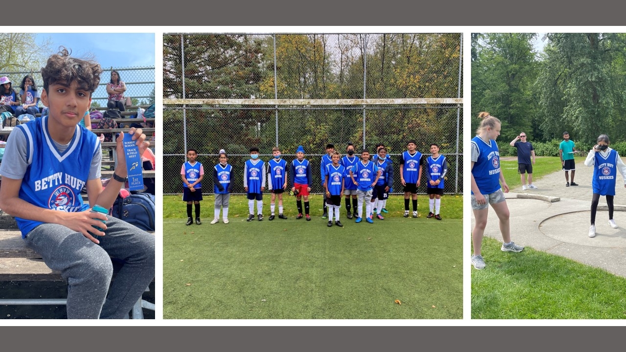 Track and field athletes and the soccer team.