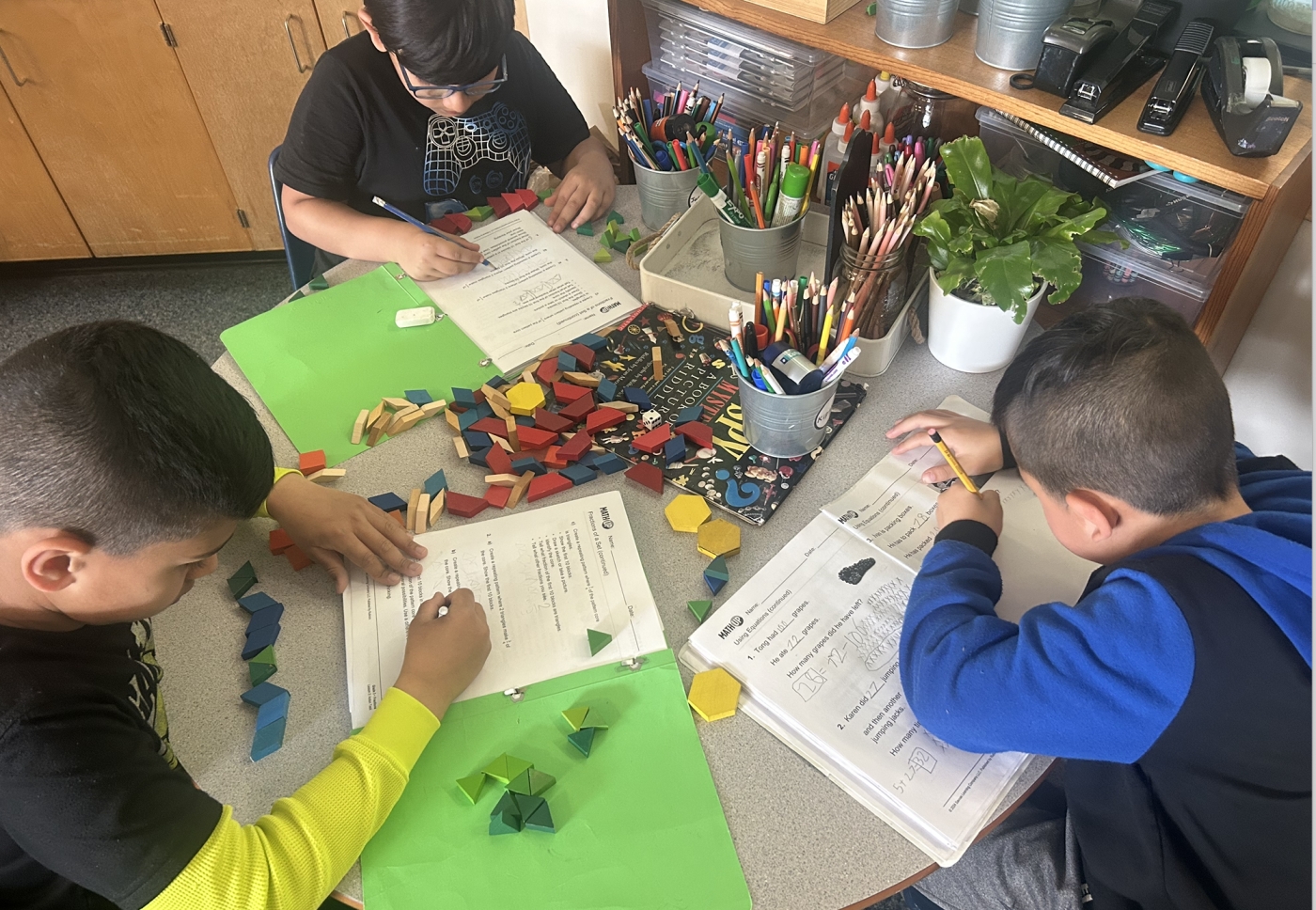 Using manipulatives to make their thinking visible